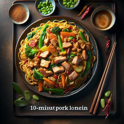 Image of 10 Minute Pork Lo Mein