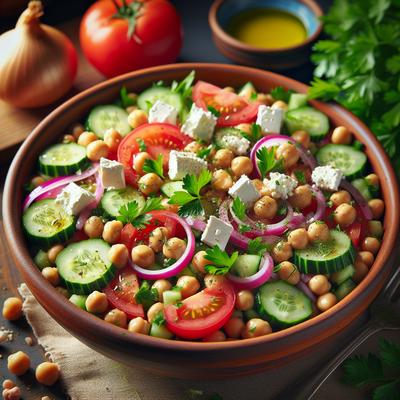 Image of 15 Minute Greek Garbanzo Bean Salad