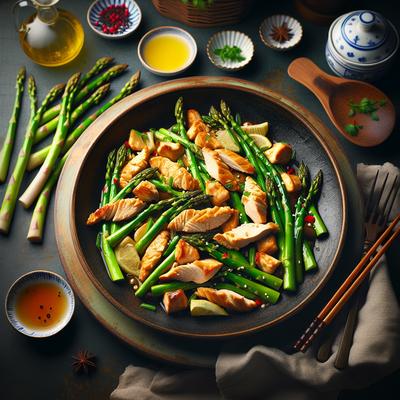 Image of 15 Minute Stir Fried Chicken Asparagus