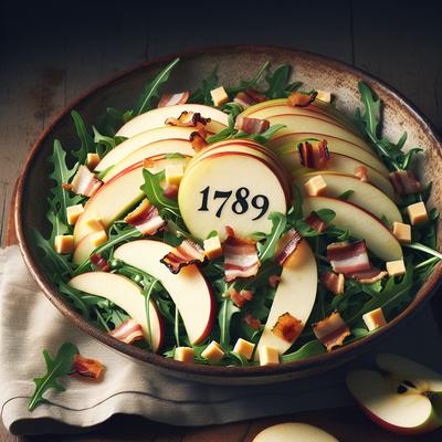Image of 1789 Apple Arugula Salad with Aged Gouda and Crisped Pancetta