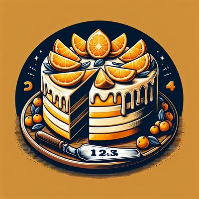 Image of 1 2 3 4 Cake Orange