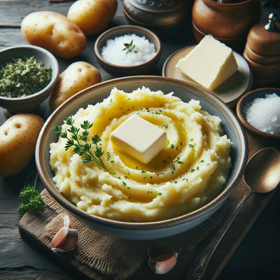 Image of 1 Bowl 1 Person Mashed Potatoes