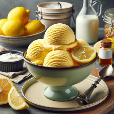 Image of 1st Place Lemon Ice Cream for Ice Cream Maker