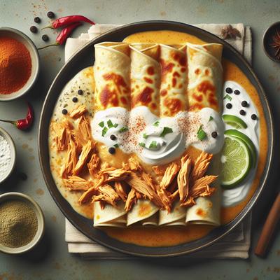 Image of 20 Min Sour Cream Chicken Enchiladas