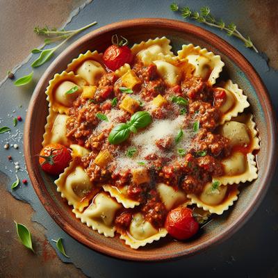 Image of 20 Minute Easy Ravioli or Tortellini Bolognese