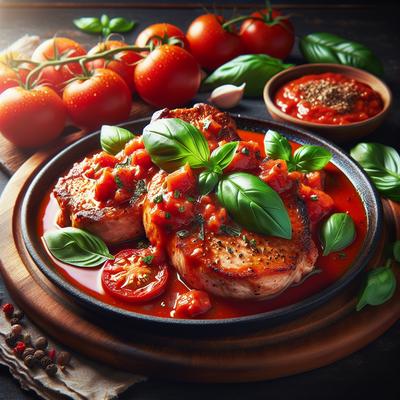 Image of 20 Minute Tomato Basil Pork Chops