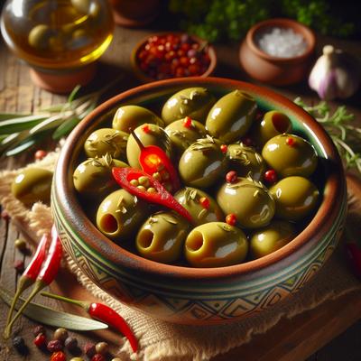 Image of 2 Day Herb Marinated Pimiento Stuffed Olives