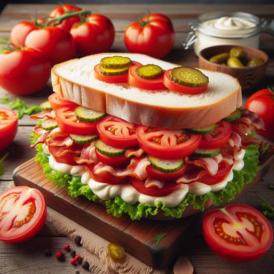 Image of 2 Handed Kitchen Sink Tomato Sandwich