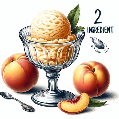 Image of 2 Ingredient Peach Sorbet
