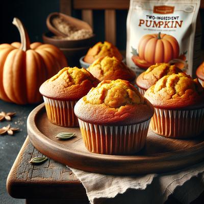Image of 2 Ingredient Pumpkin Muffins