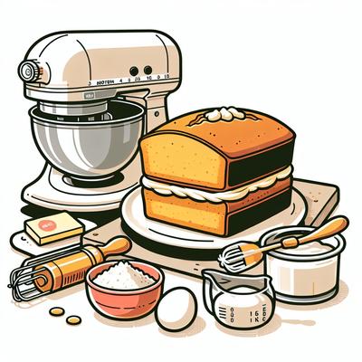 Image of 2 Step Pound Cake for a Kitchen Aide Mixer