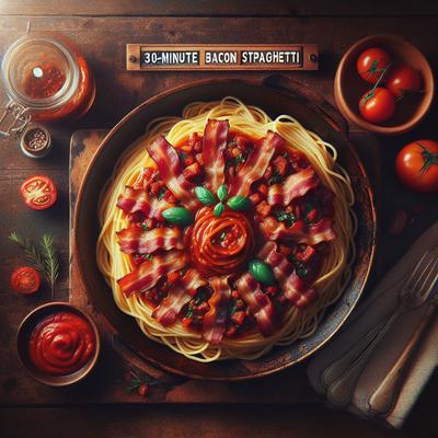 Image of 30 Minute Bacon Spaghetti for 2