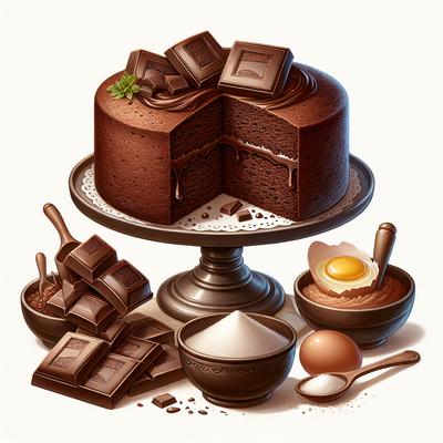 Image of 3 Ingredient Chocolate Cake