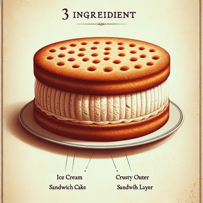 Image of 3 Ingredient Ice Cream Sandwich Cake