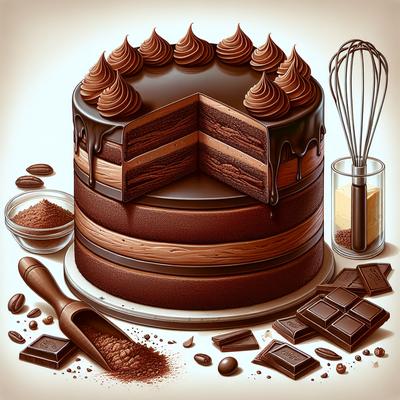 Image of 3 Layer Chocolate Cake with Chocolate Mousse Filling Gluten Fre