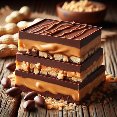Image of 3 Layer Chocolate Peanut Butter Bars