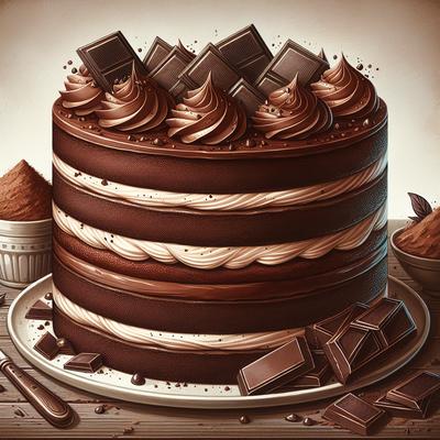 Image of 3 Layer Dark Chocolate Cake