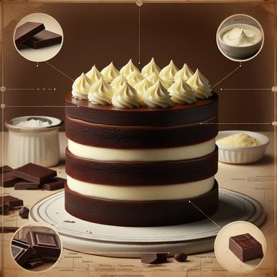 Image of 3 Layer Fudge Cake with White Chocolate Mousse Filling