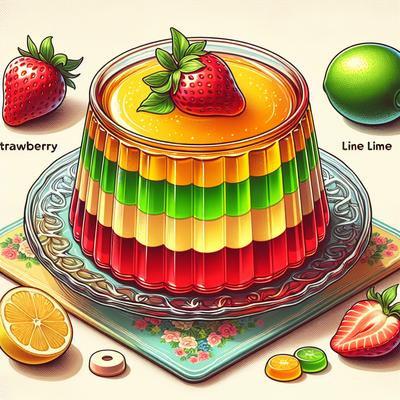 Image of 3 Layer Jello Dessert