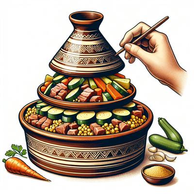 Image of 3 Layered Tunisian Tagine