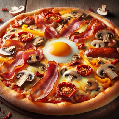 Image of 3 Meat Breakfast Pizza