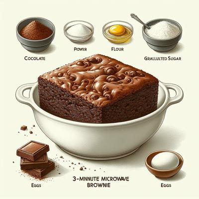 Image of 3 Minute Microwave Brownies