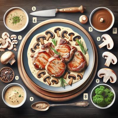 Image of 3 Step Pork Chops W Mushroom Gravy