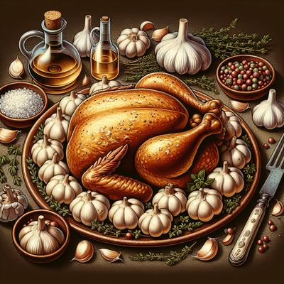 Image of 40 Cloves of Garlic and Chicken