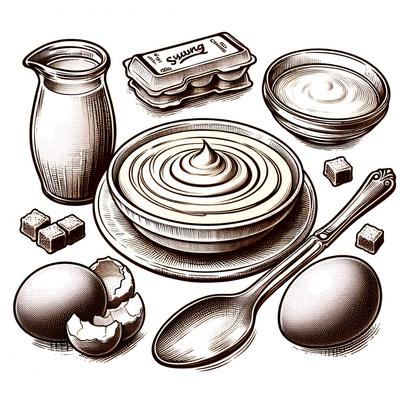 Image of 4 in 1 Creamy Custard Drizzle Dip Dressing or Sauce