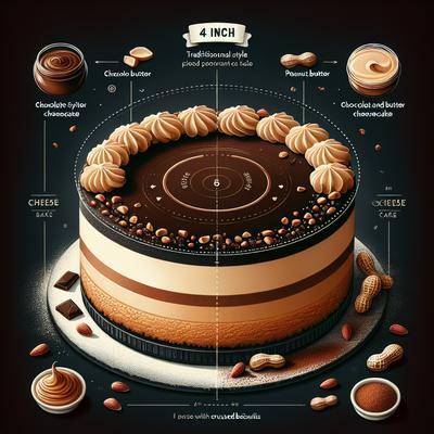 Image of 4 Inch Chocolate Peanut Butter Cheesecake