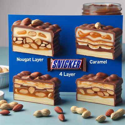 Image of 4 Layer Mock Snicker Candy Bars