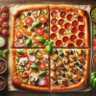 Image of 4 Square Family Pizza