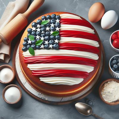 Image of 4th of July Flag Cake