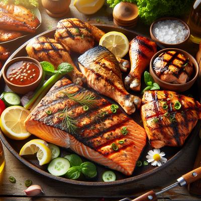 Image of 4th of July Grilled Salmon or Chicken