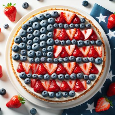 Image of 4th of July No Bake Cheesecake