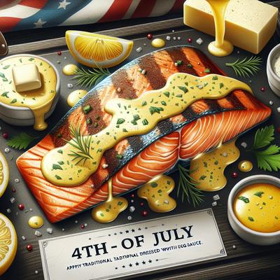 Image of 4th of July Salmon with Egg Sauce