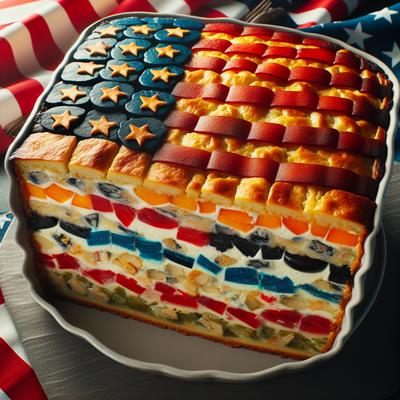 Image of 4th of July Triple Layered Savory Casserole