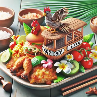 Image of 57 T Bird with Hawaiian Plates