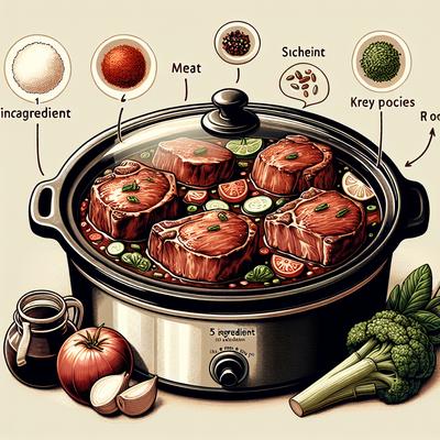 Image of 5 Ingredient Chops in a Crock Pot