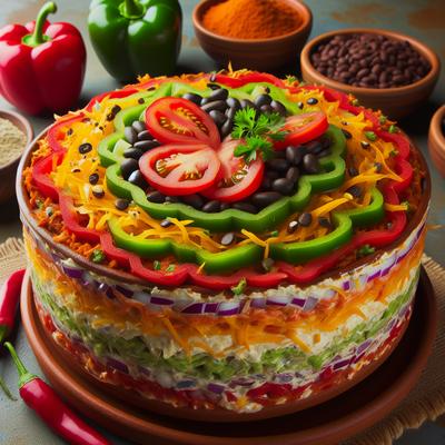Image of 5 Ingredient Yummy Layered Mexican Dip W No Beans
