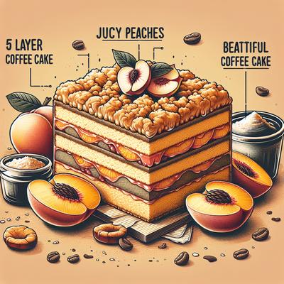 Image of 5 Layer Peach Cobbler Coffee Cake