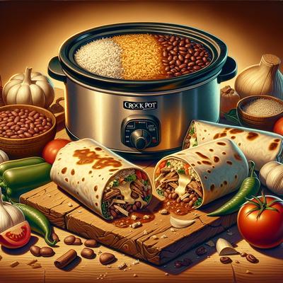 Image of 5 Minute Crock Pot Burritos