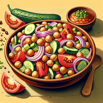 Image of 5 Minute Greek Garbanzo Bean Salad