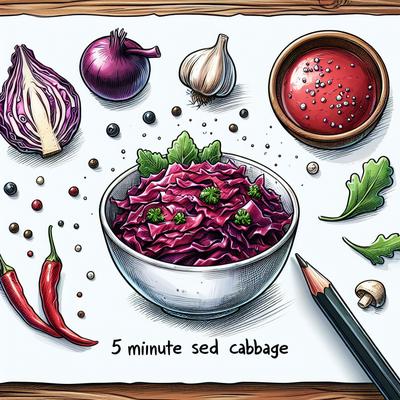 Image of 5 Minute Healthy Sauted Red Cabbage