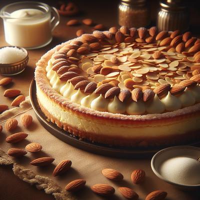 Image of 5 Minute Toasted Almond Cheesecake Pie