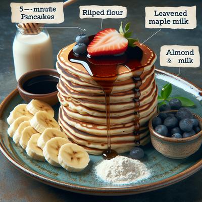 Image of 5 Minute Vegan Pancakes