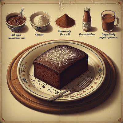 Image of 5 Minute Wacky Vegan Microwave Chocolate Cake for One