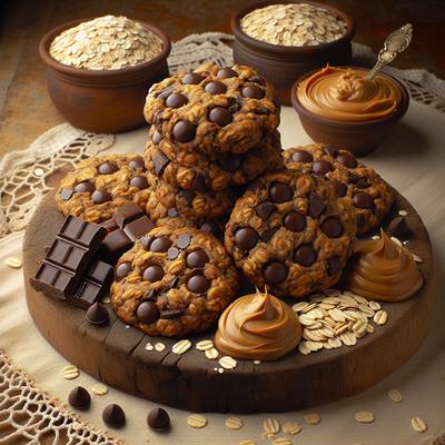 Image of 60 Sec Chocolate Oat Peanut Butter Cookies