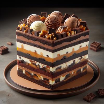Image of 7 Layer Brownie Ice Cream Cake