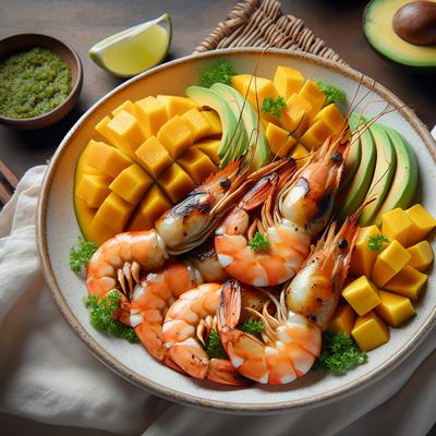 Image of Abby's Grilled Prawn Mango Avocado Salad